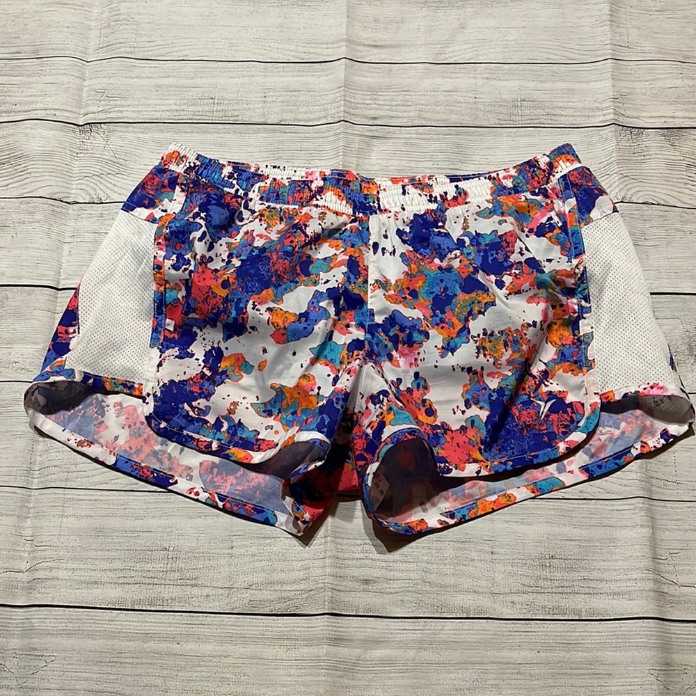 Old Navy Multi-Color Splatter Workout Shorts size Medium